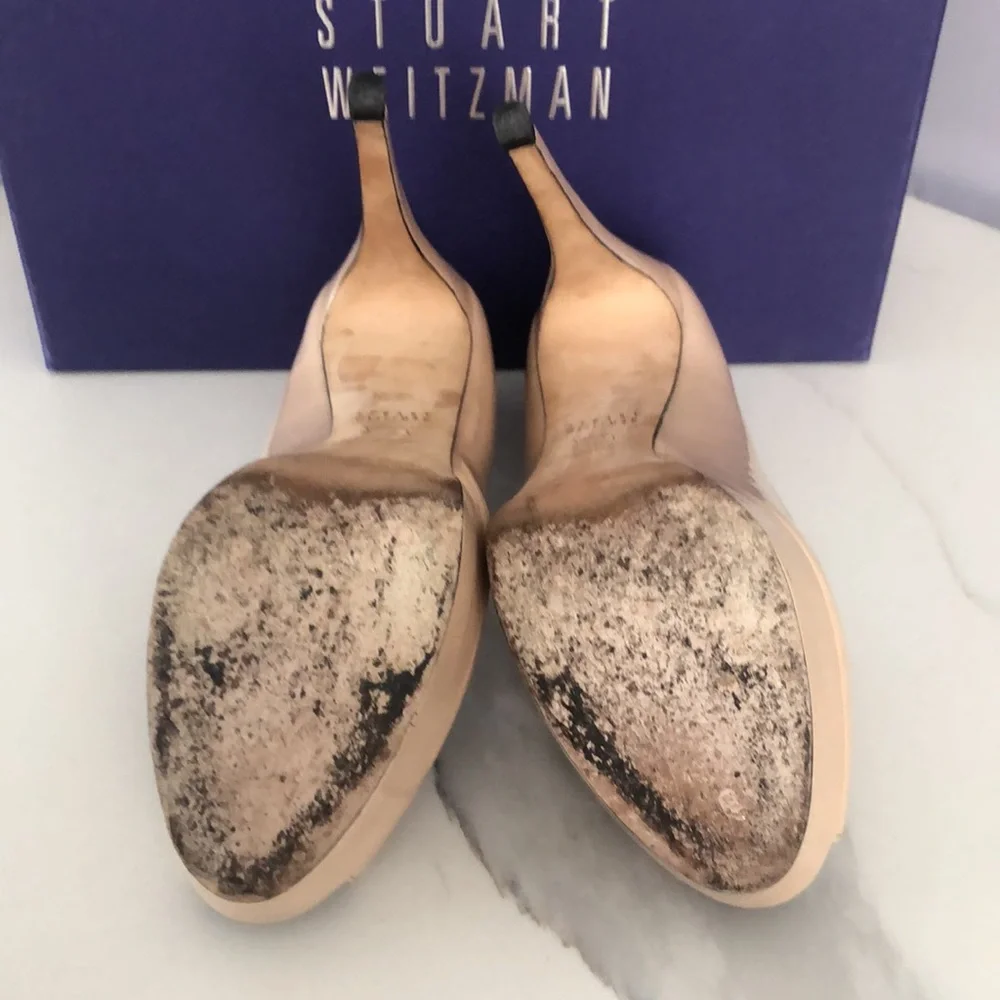 Stuart Weitzman nude patent shoes - Picture 2 of 3